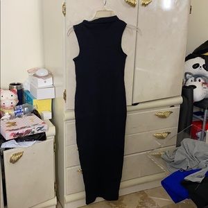 Long bodycon sweater dress from Zara black